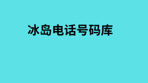 冰岛电话号码库